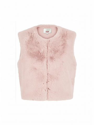 Edelweiss Faux Fur Gilet - Nude