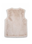 Eden Long Faux Fur Gilet-Mink