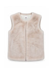 Eden Long Faux Fur Gilet-Mink