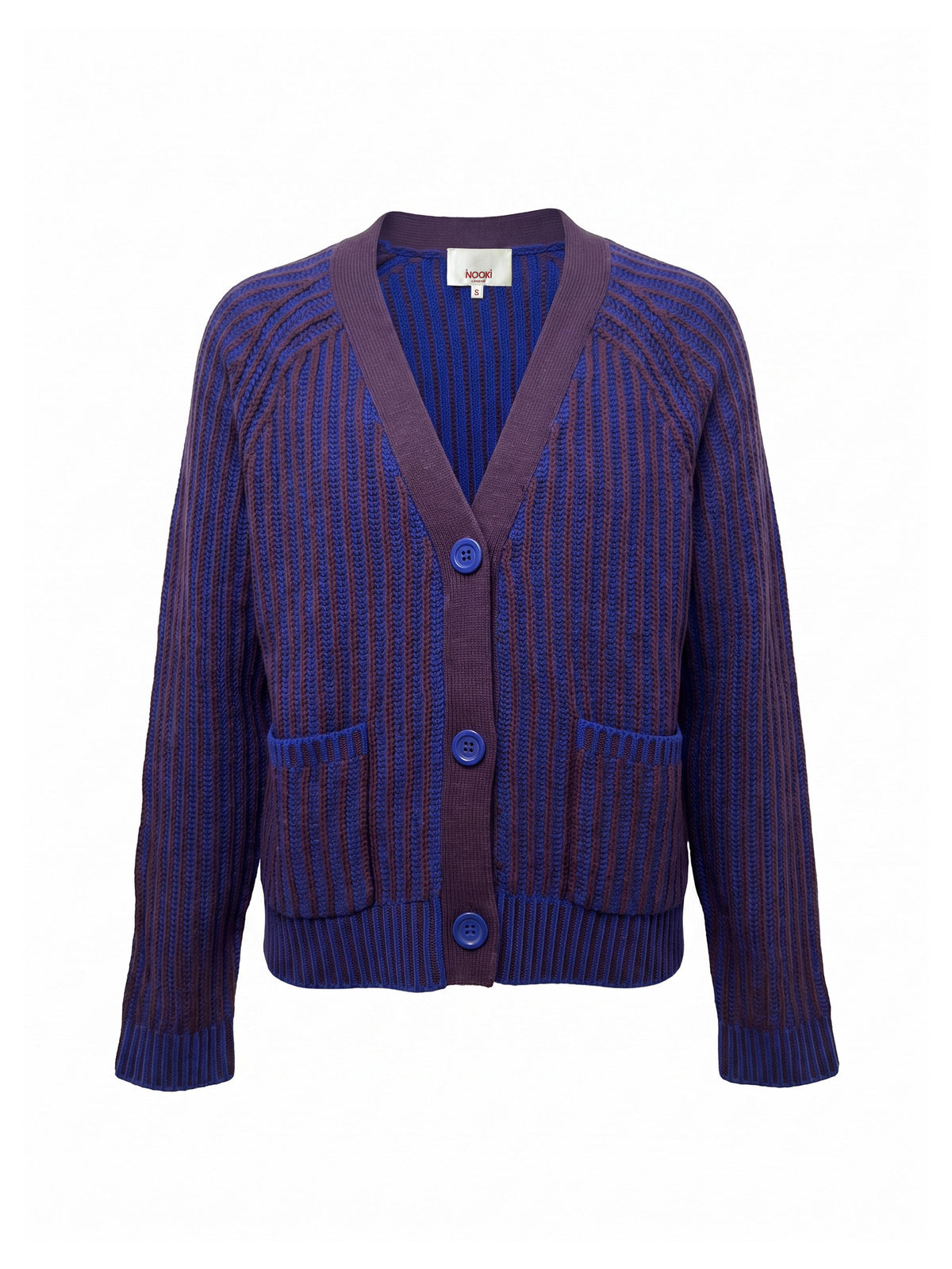 Fabian Grandad Cardigan - Blue Mix
