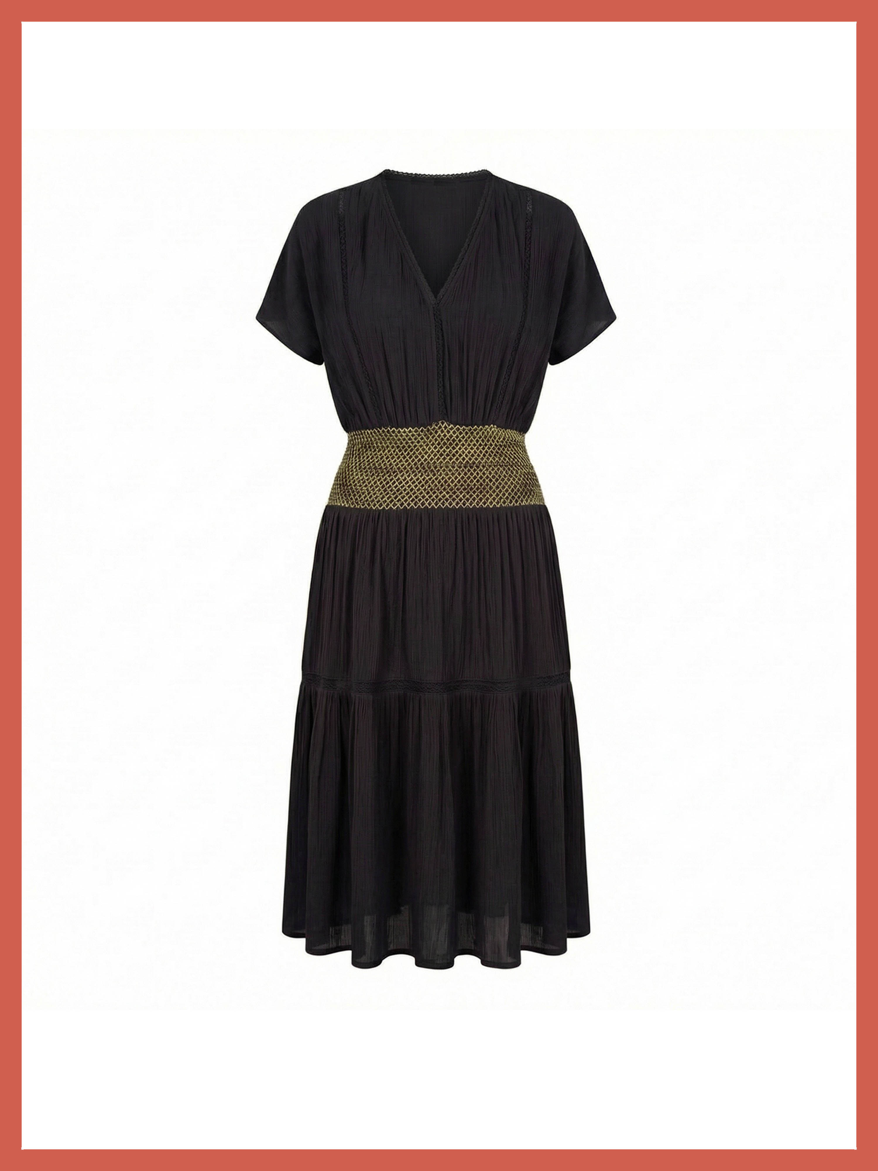 Fallon Summer Dress in Black