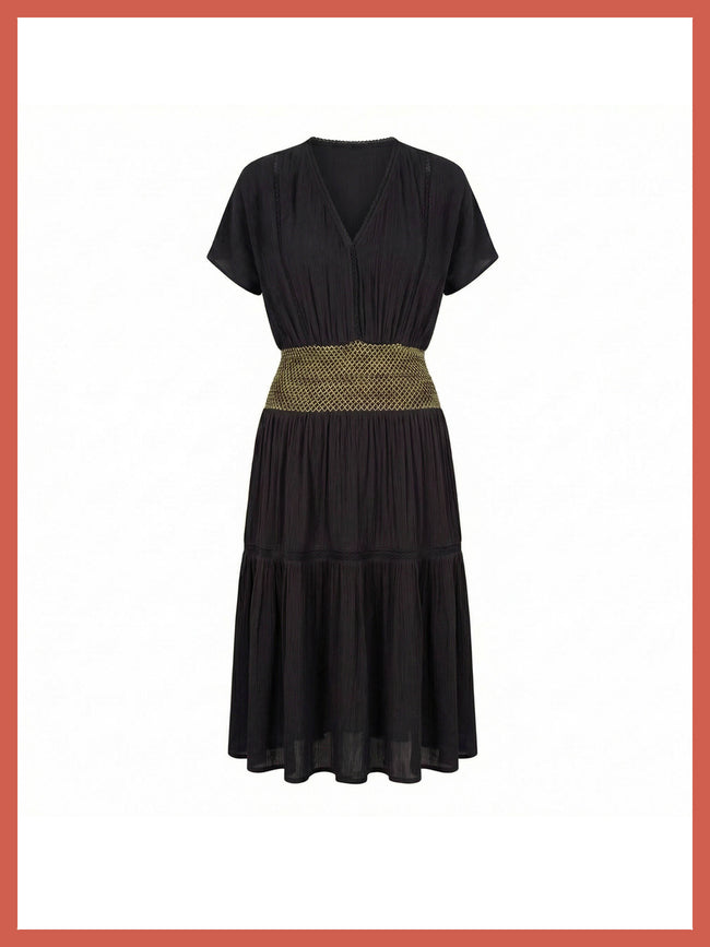 Fallon Summer Dress in Black