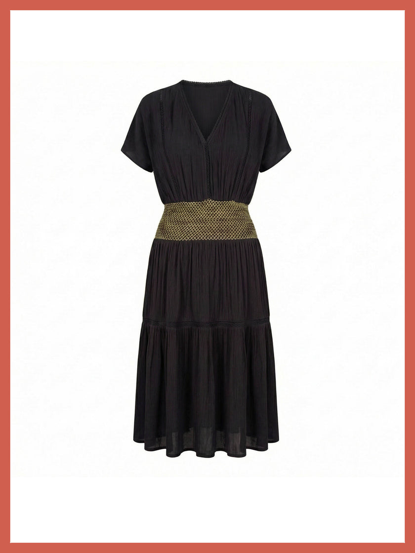 Fallon Summer Dress in Black