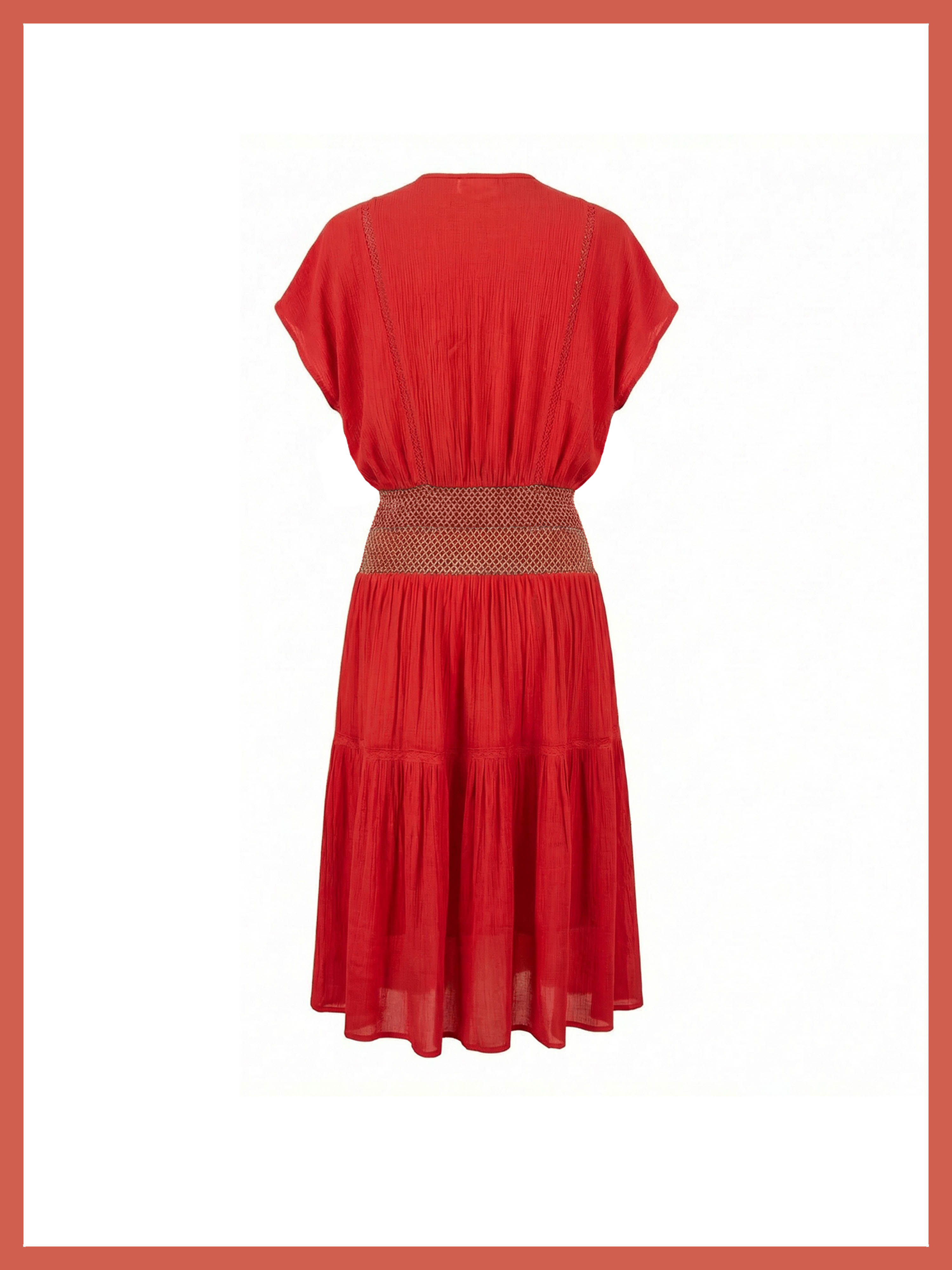 Fallon Summer Dress in Red