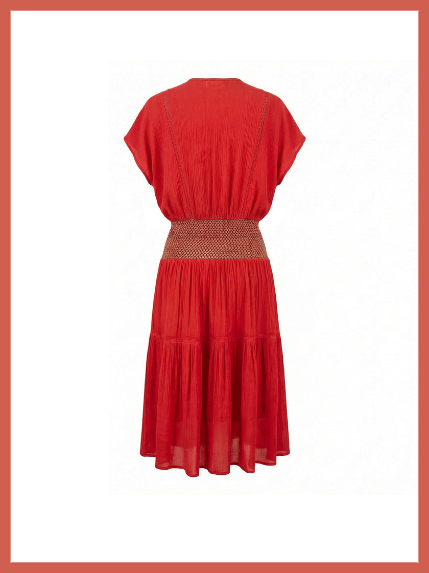 Fallon Summer Dress in Red