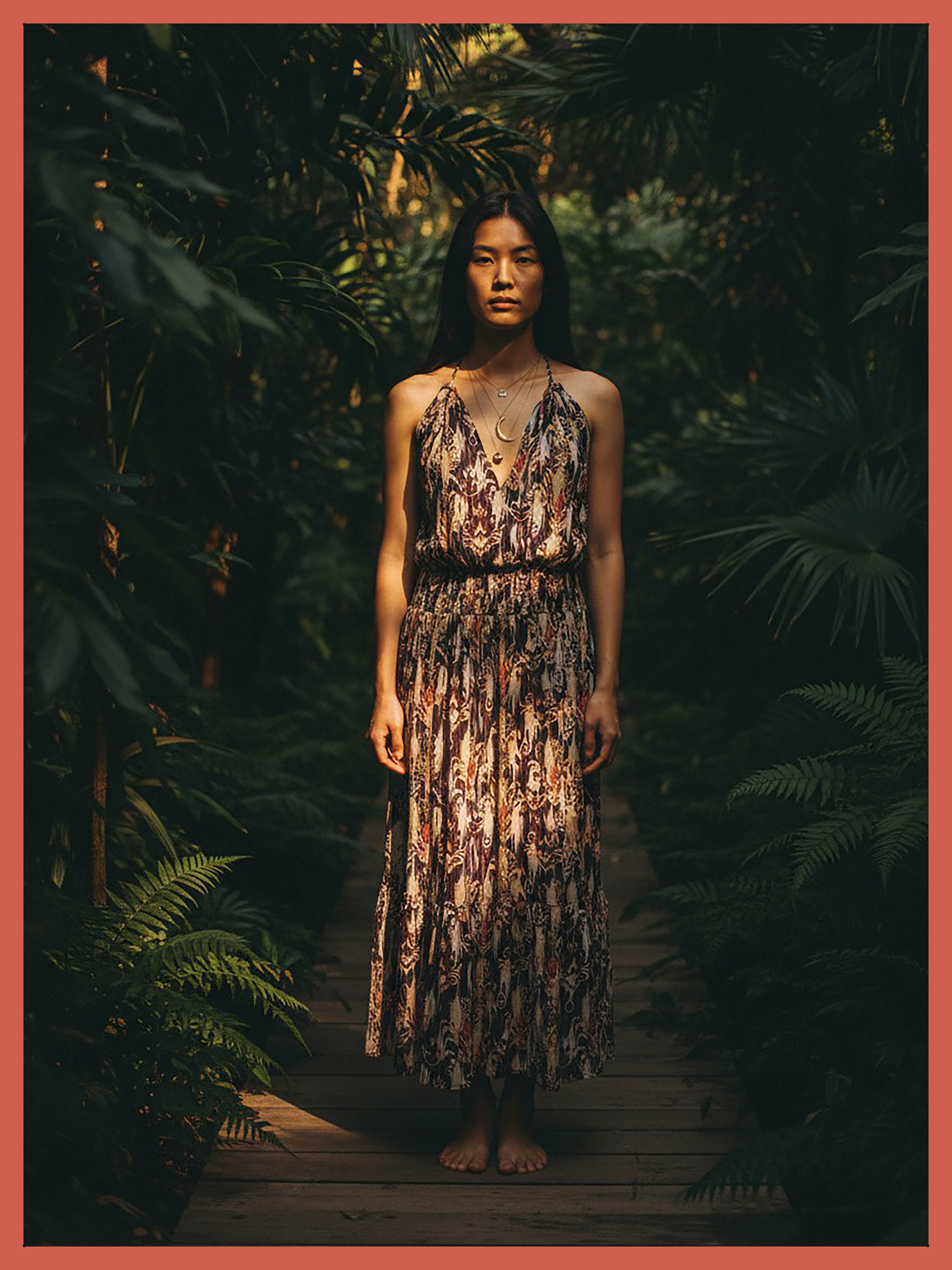 Freda Printed Maxi Dress-Multi