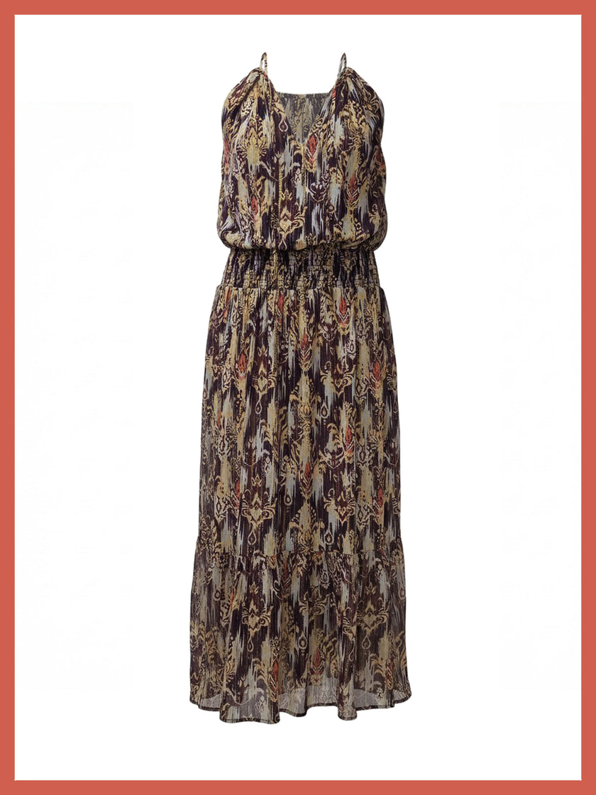 Freda Printed Maxi Dress-Multi