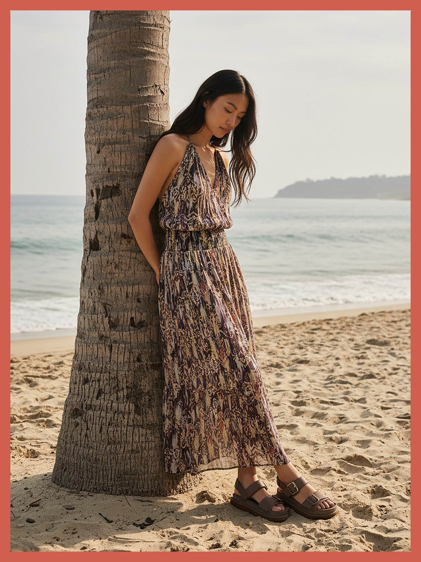Freda Printed Maxi Dress-Multi