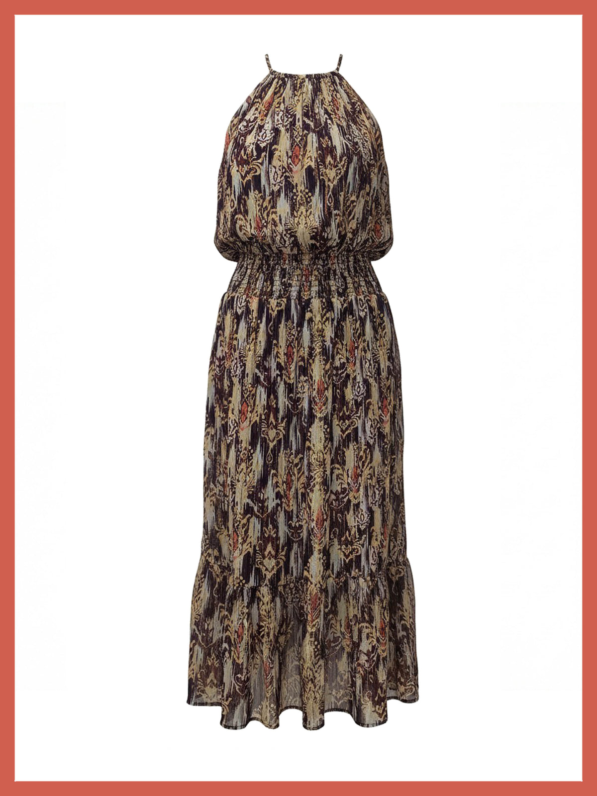 Freda Printed Maxi Dress-Multi