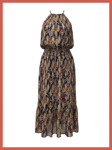 Freda Printed Maxi Dress-Multi