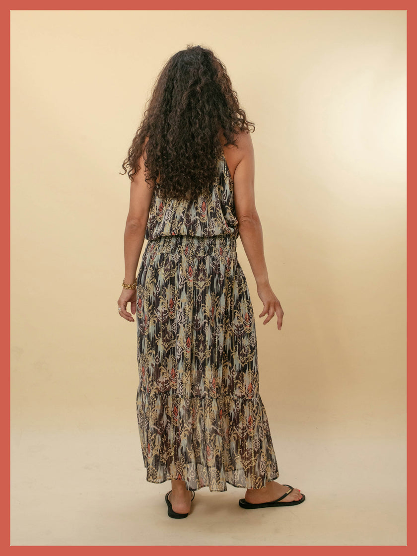 Freda Printed Maxi Dress-Multi