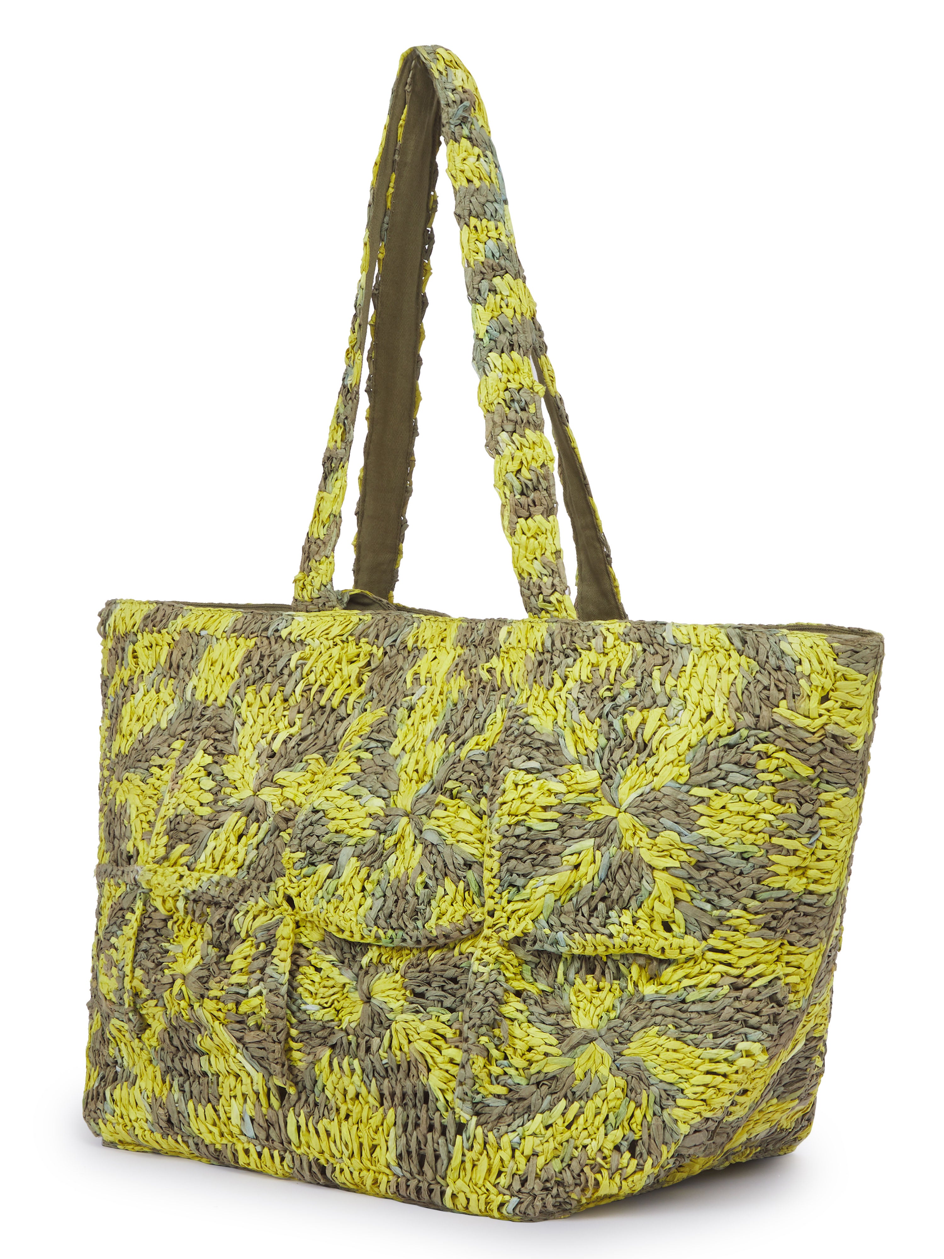 Glasto Crochet Tote in Khaki