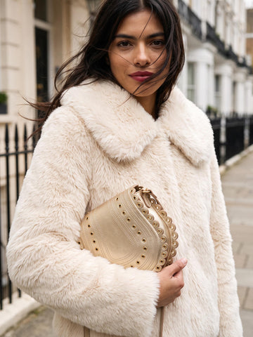 Galaxy Faux Fur Jacket - Cream