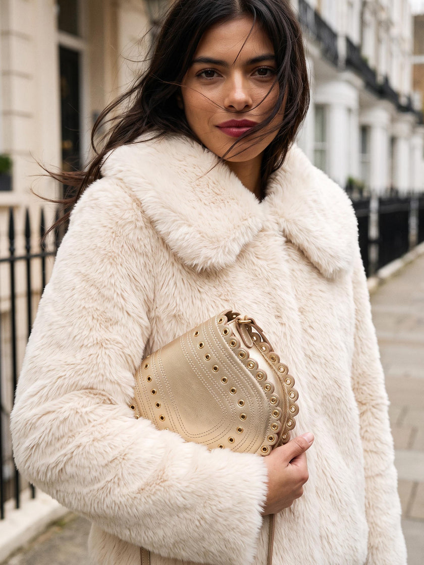 Galaxy Faux Fur Jacket - Cream