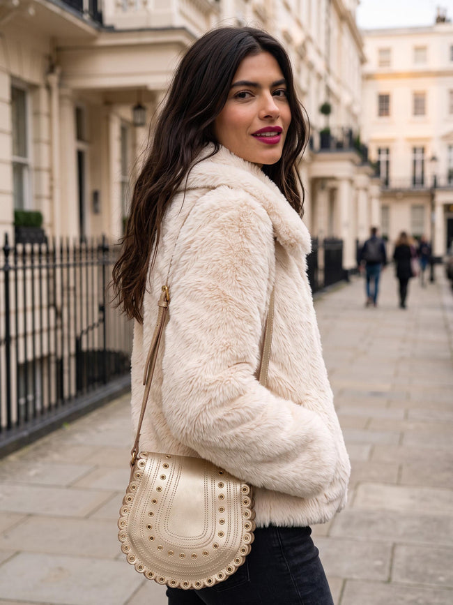 Galaxy Faux Fur Jacket - Cream