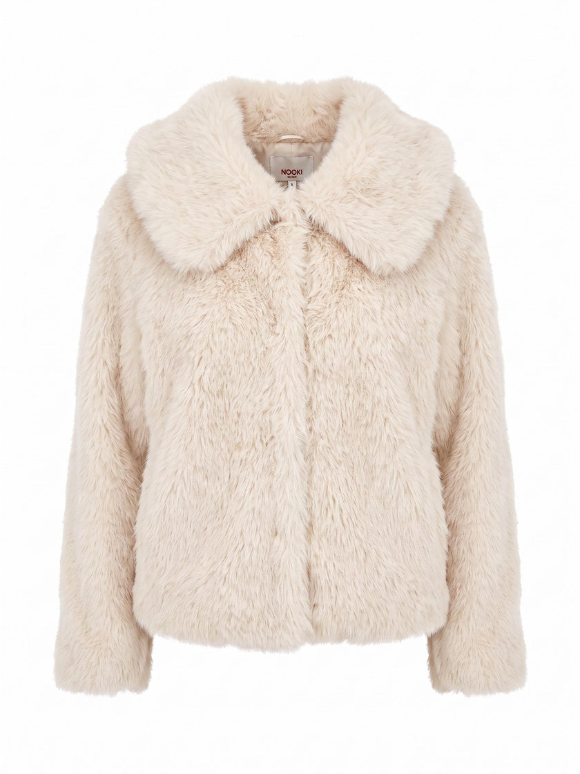 Galaxy Faux Fur Jacket - Cream