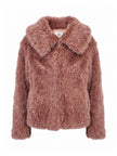 Galaxy Faux Fur Jacket - Rose