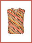 Georgia Cotton Knot Top in Geometric Print