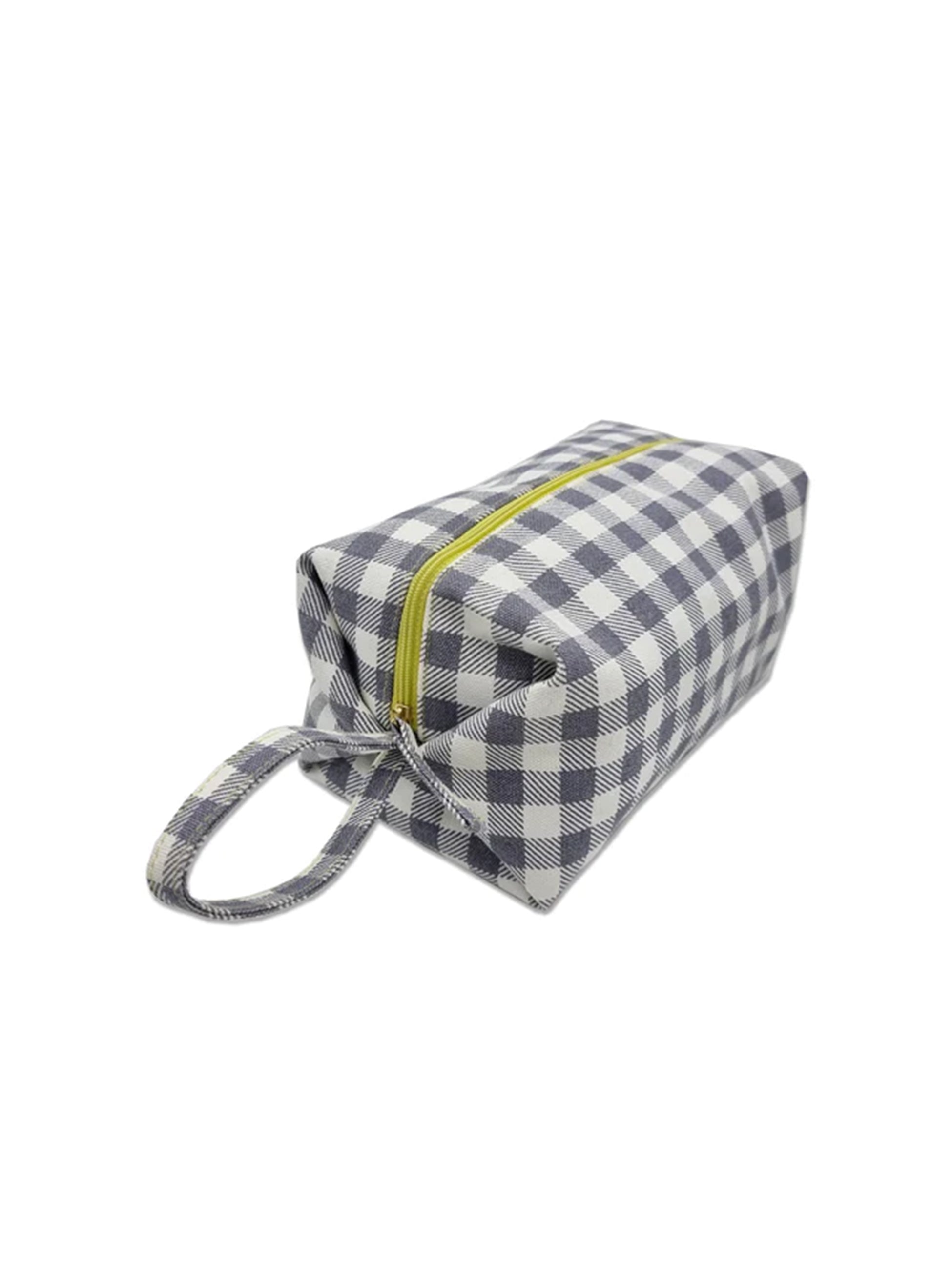 GINGHAM WASHBAG - GREY