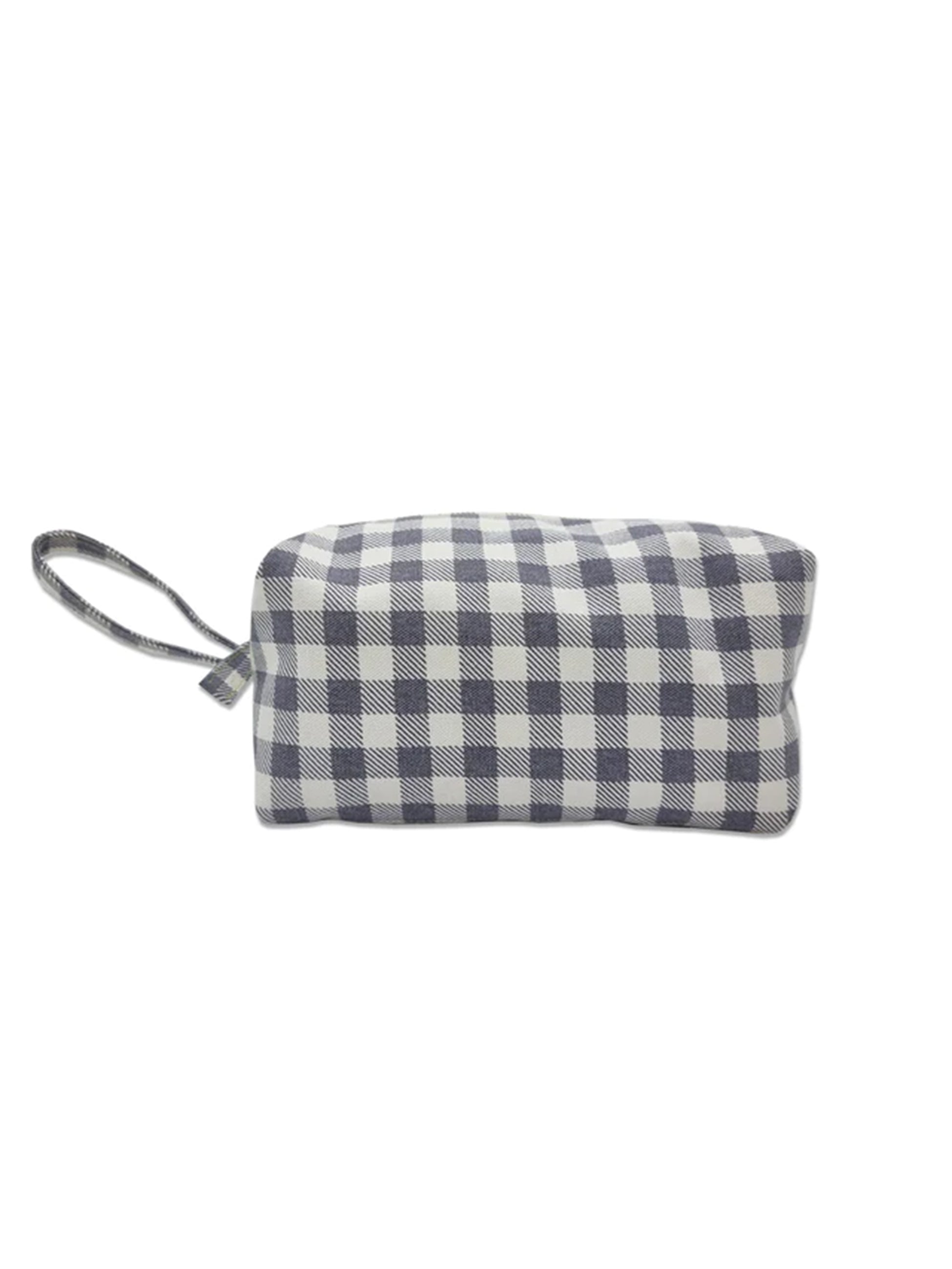 GINGHAM WASHBAG - GREY