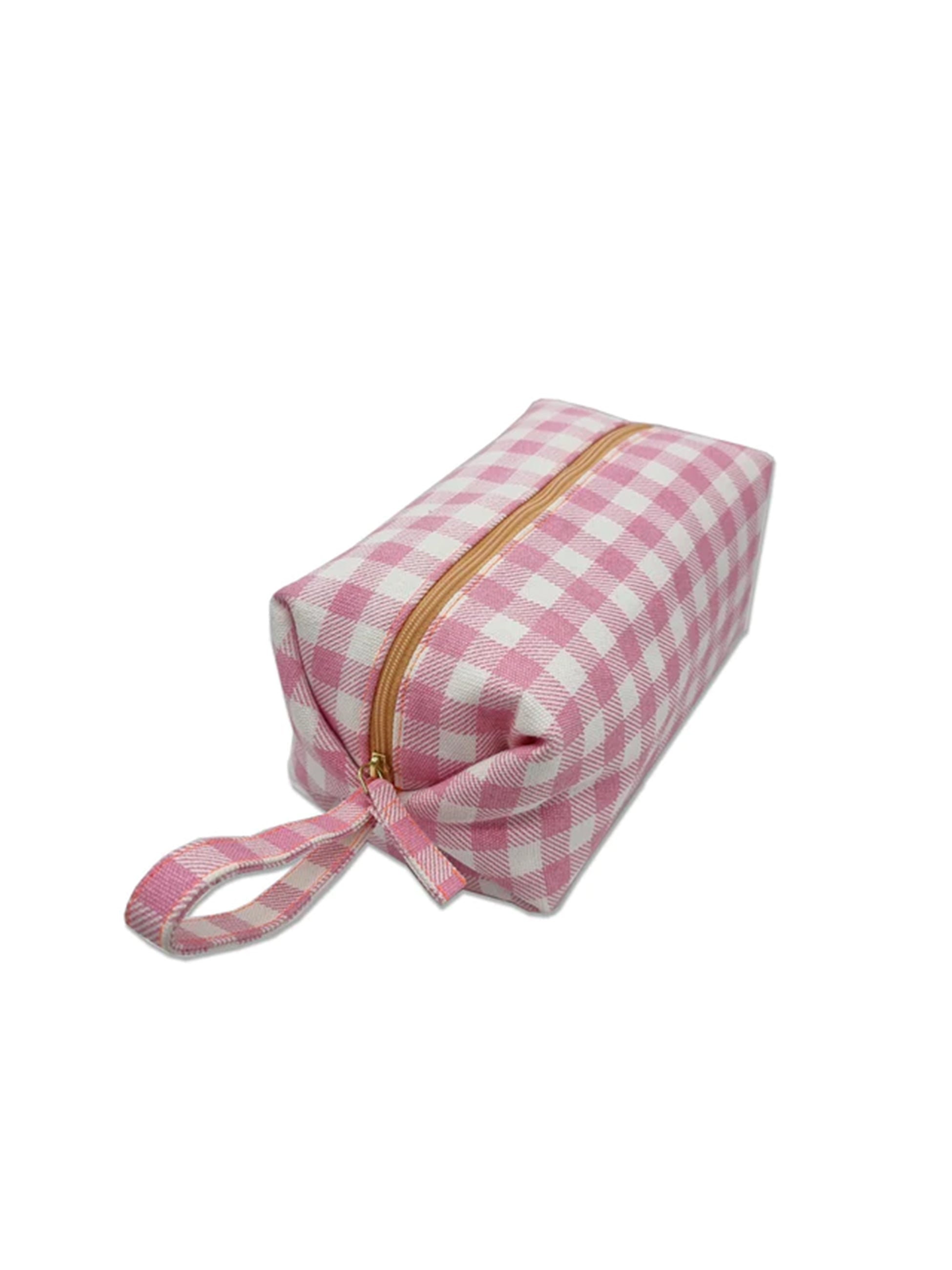 GINGHAM WASHBAG - PINK