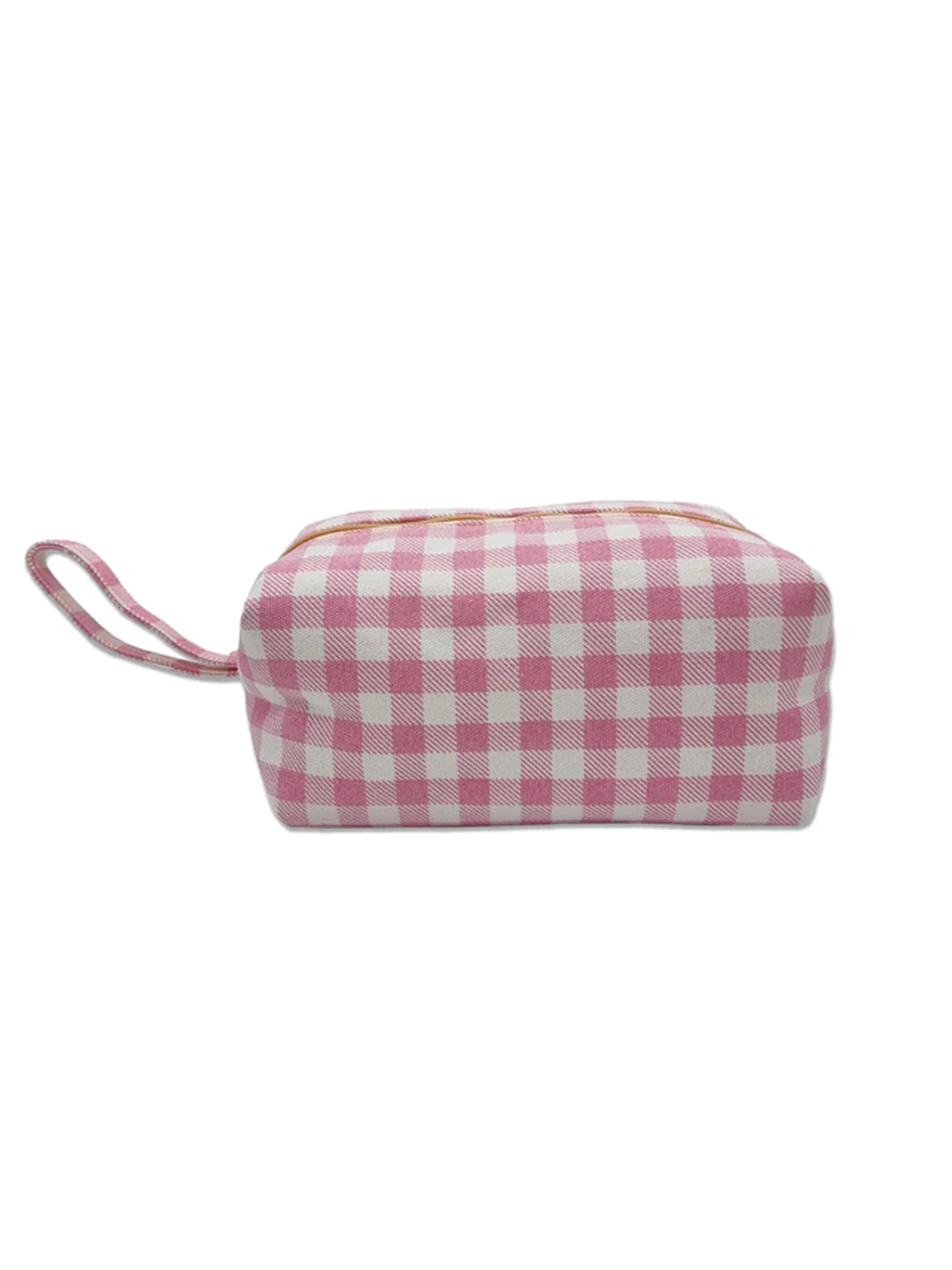 GINGHAM WASHBAG - PINK
