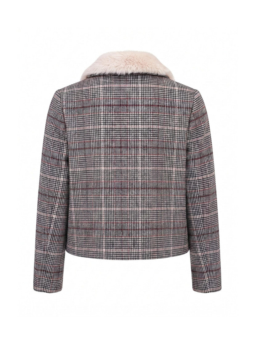 Gisele Wool Check Coat - Multi