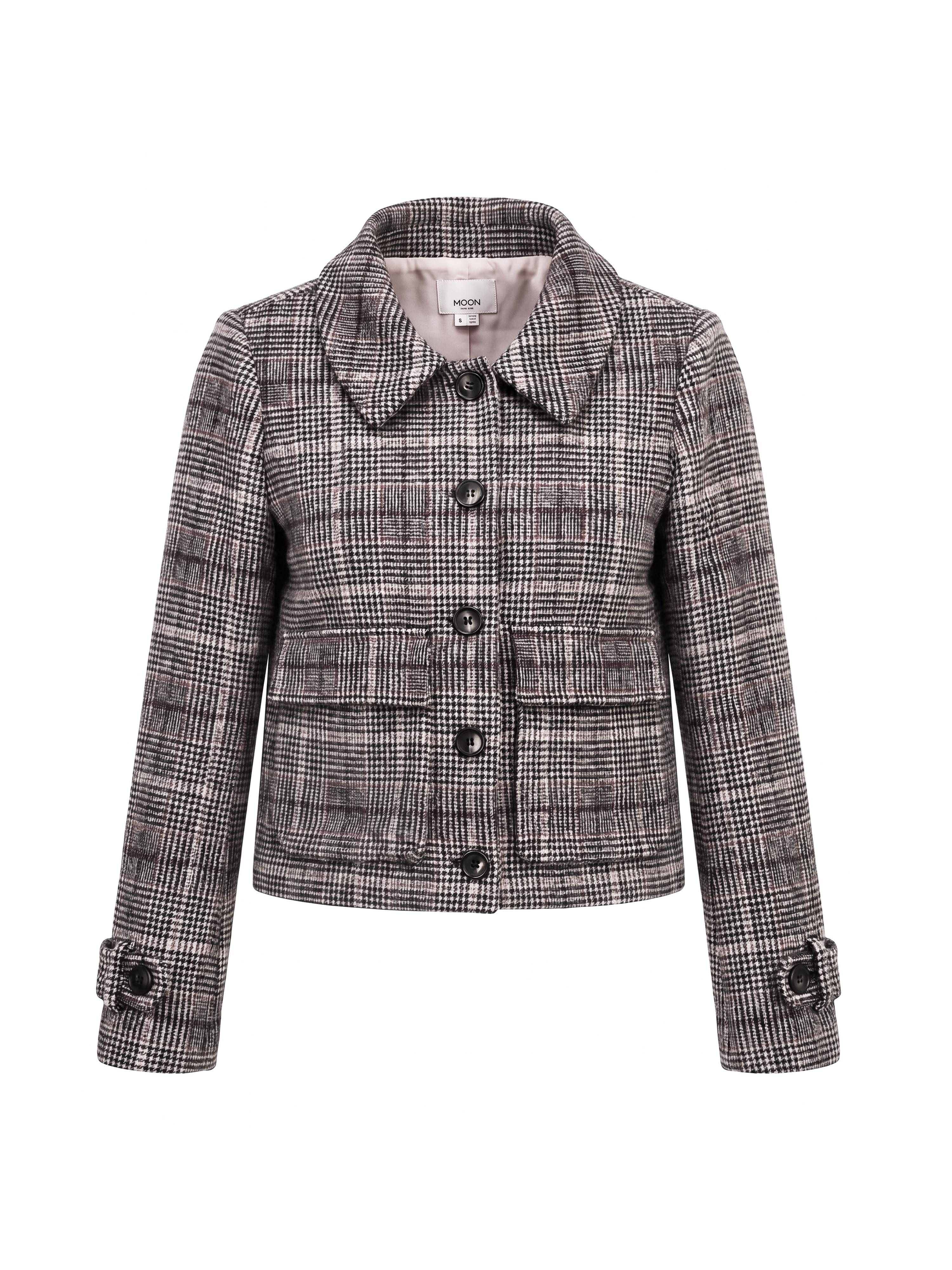 Gisele Wool Check Coat - Multi