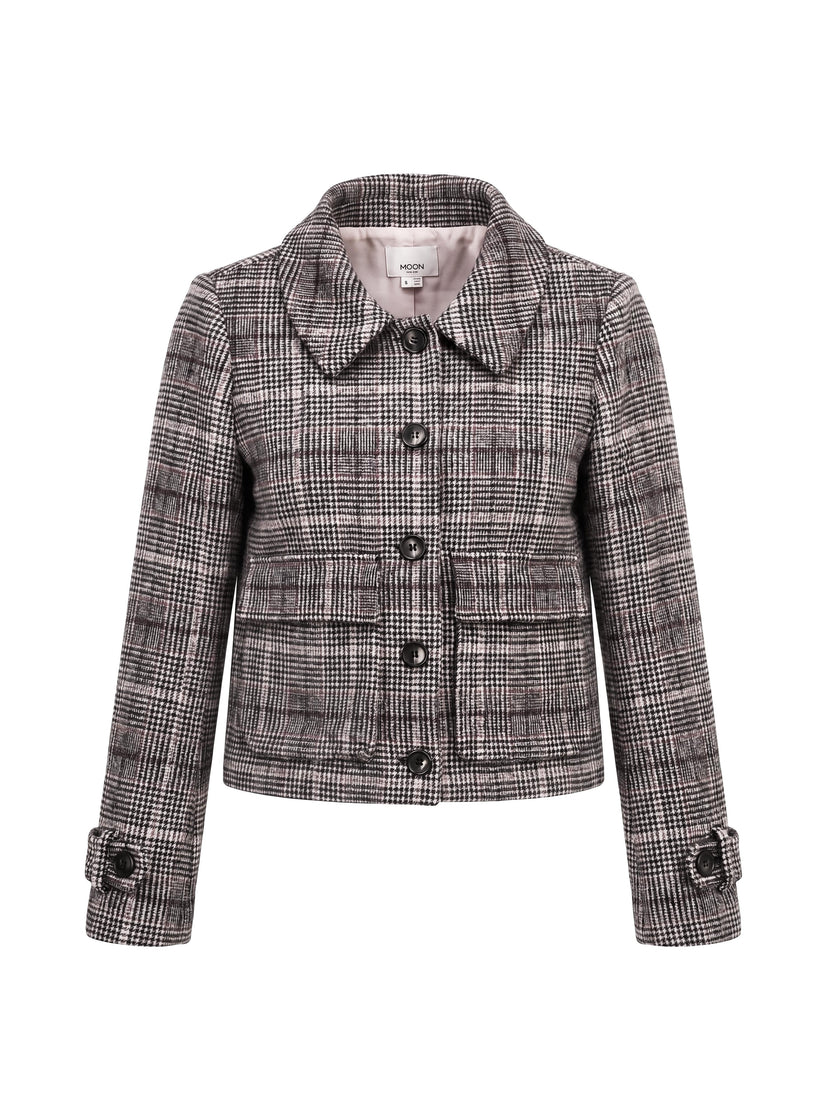 Gisele Wool Check Coat - Multi