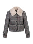 Gisele Wool Check Coat - Multi