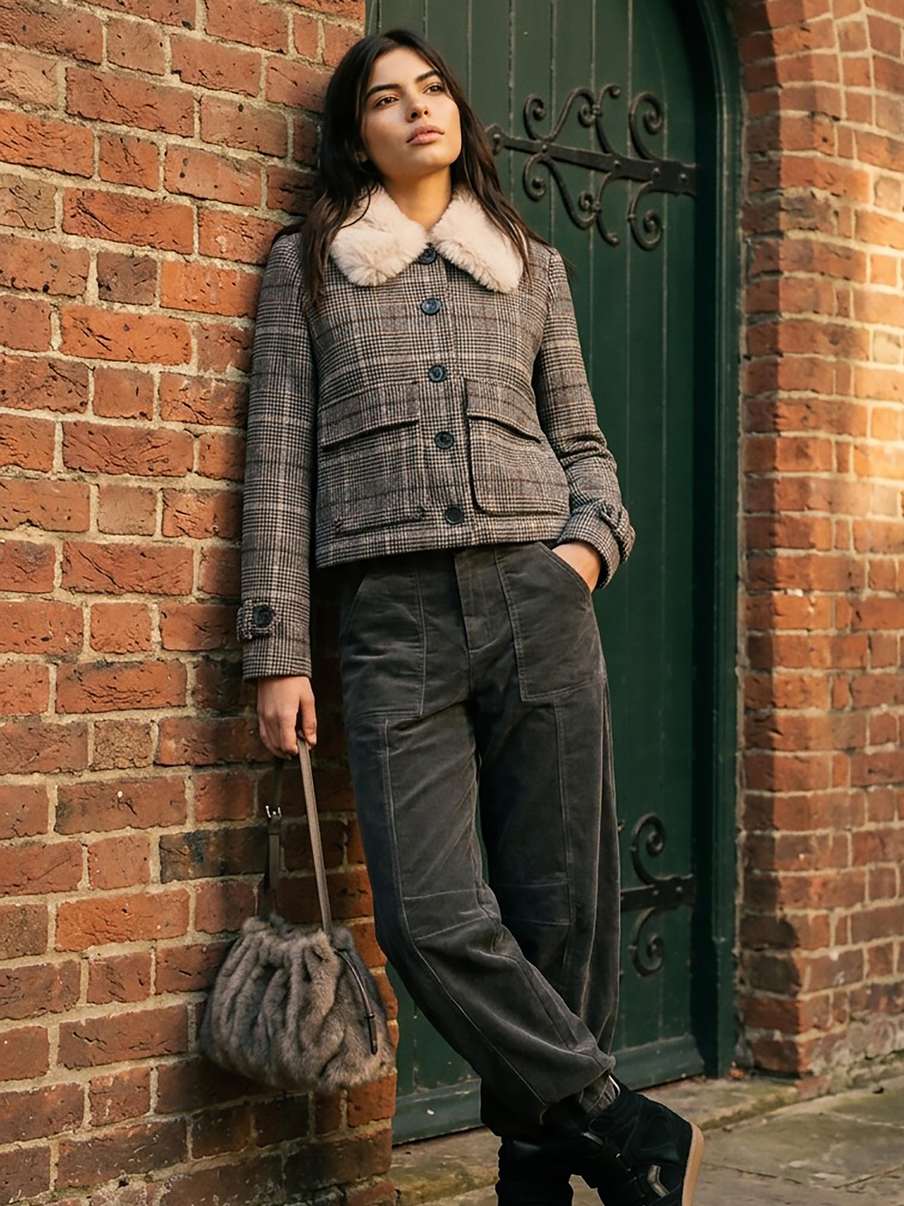 Rosie Corduroy Barrel Jeans - Green