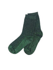 Women's green glitter socks for playful statement looks