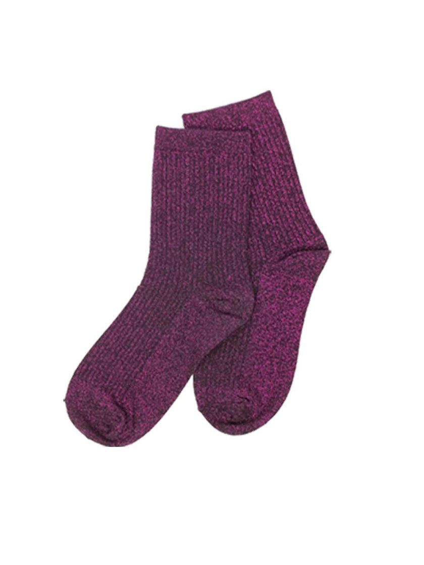 Women's hot pink glitter socks for fun statement outfits