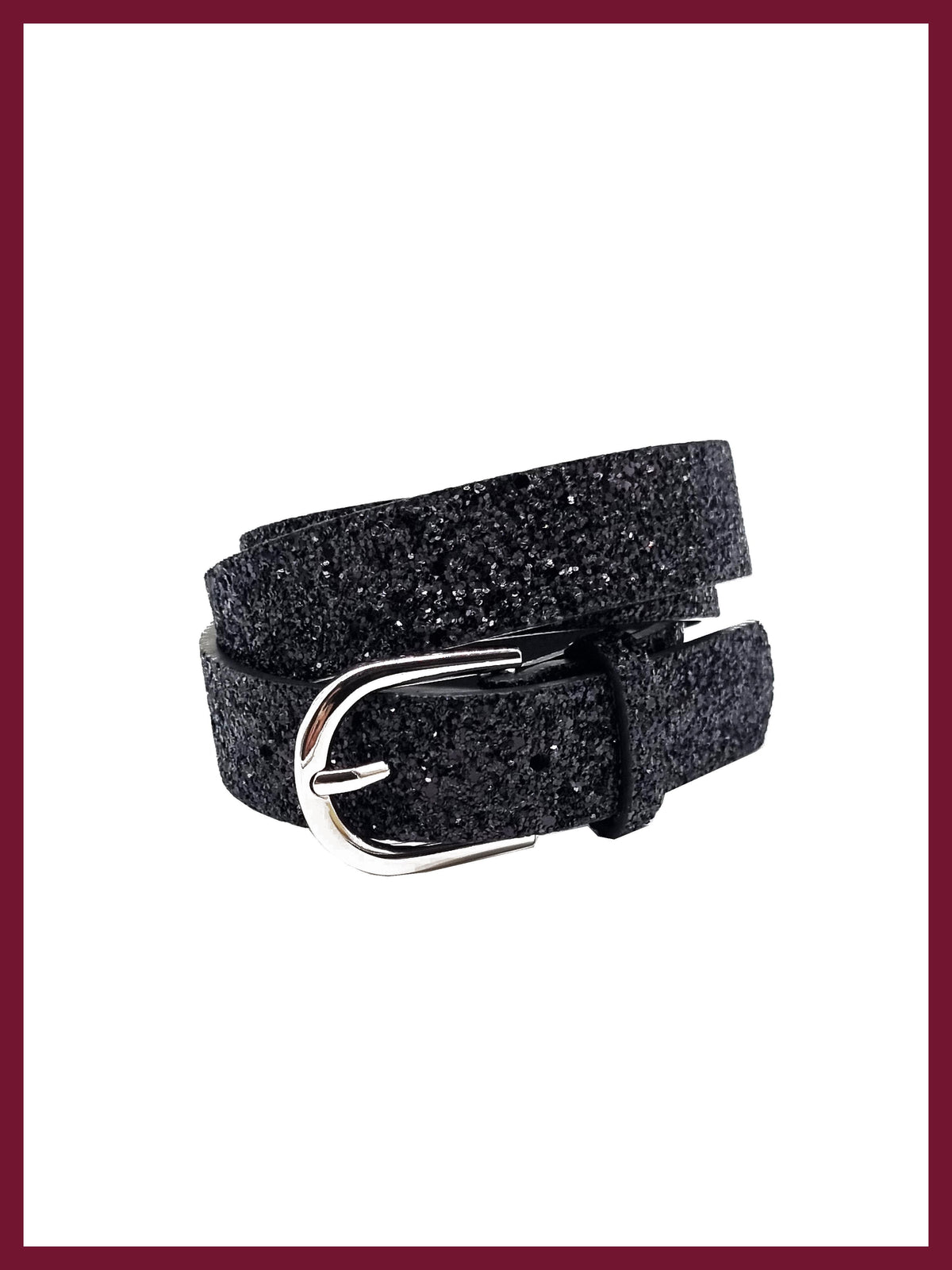 Women's black sparkly belt for party and evening outfits