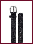 Black glitter belt for women's festive and occasionwear looks