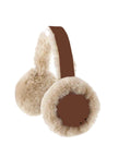 Women's chocolate faux fur earmuffs for cosy winter warmth