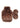 Faux Fur Hot Water Bottle and Eye Mask Set In Chocolate Leo