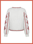 Harlow Padded Embroidered Jacket - White