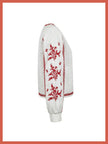 Harlow Padded Embroidered Jacket - White