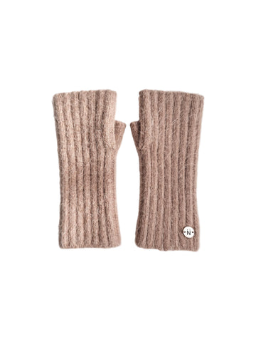 Iris Fingerless Gloves - Mink
