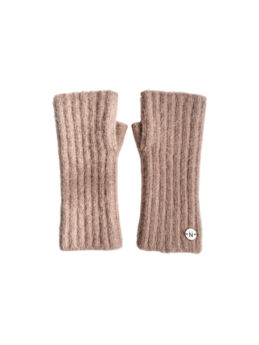 Iris Fingerless Gloves - Mink