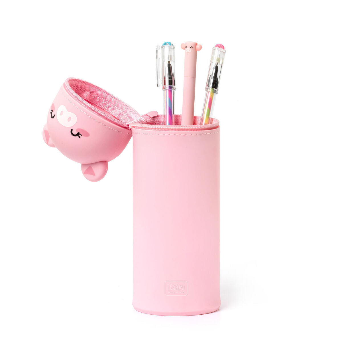 Kawaii Piggy - 2 in 1 Soft Silicone Pencil Case