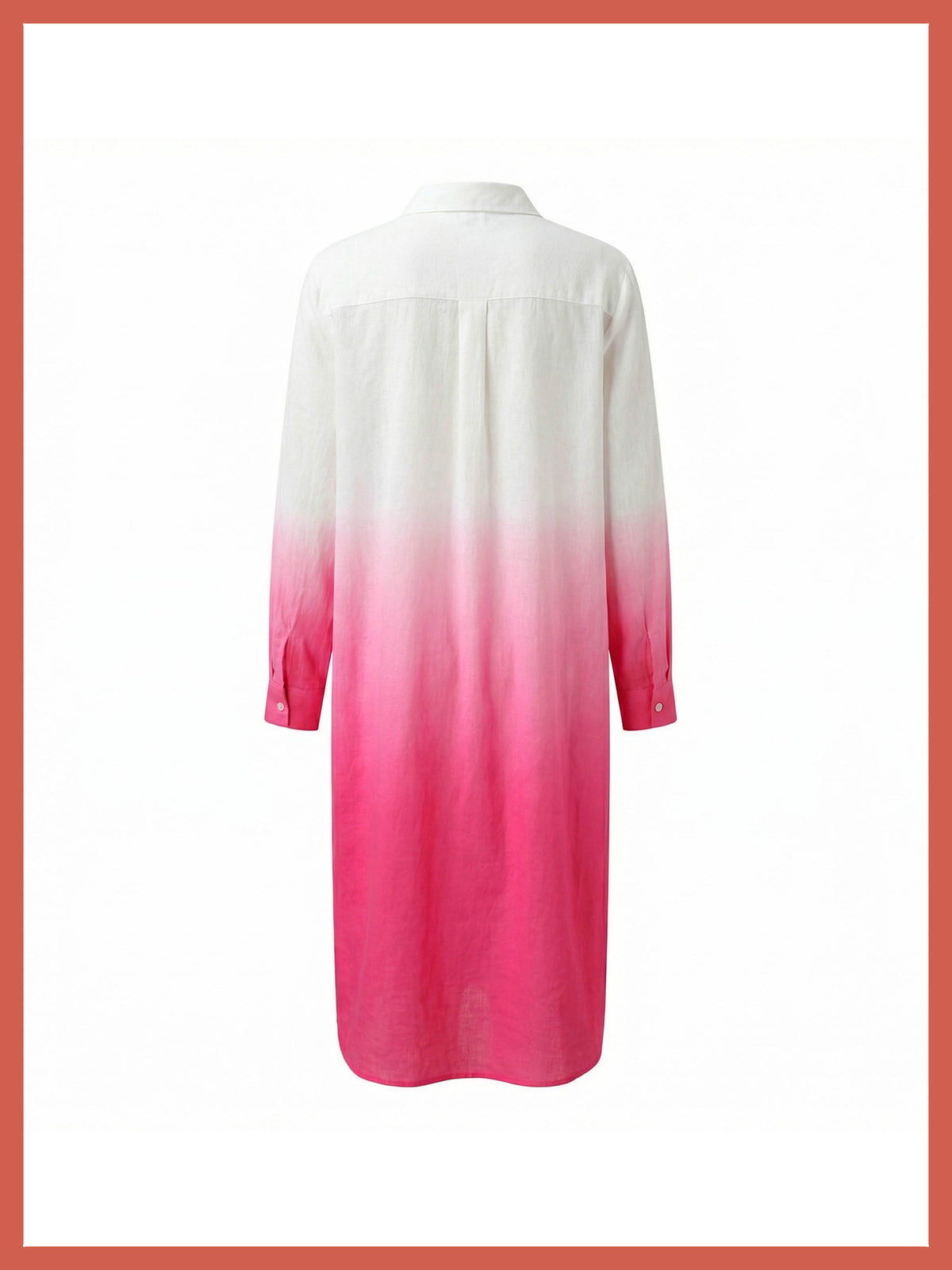 Kendall Cotton Dip Dye Shirt Dress - Pink