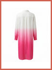 Kendall Cotton Dip Dye Shirt Dress - Pink