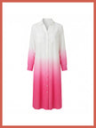 Kendall Cotton Dip Dye Shirt Dress - Pink