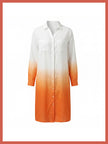 Kendall Cotton Dip Dye Shirt Dress - Pink