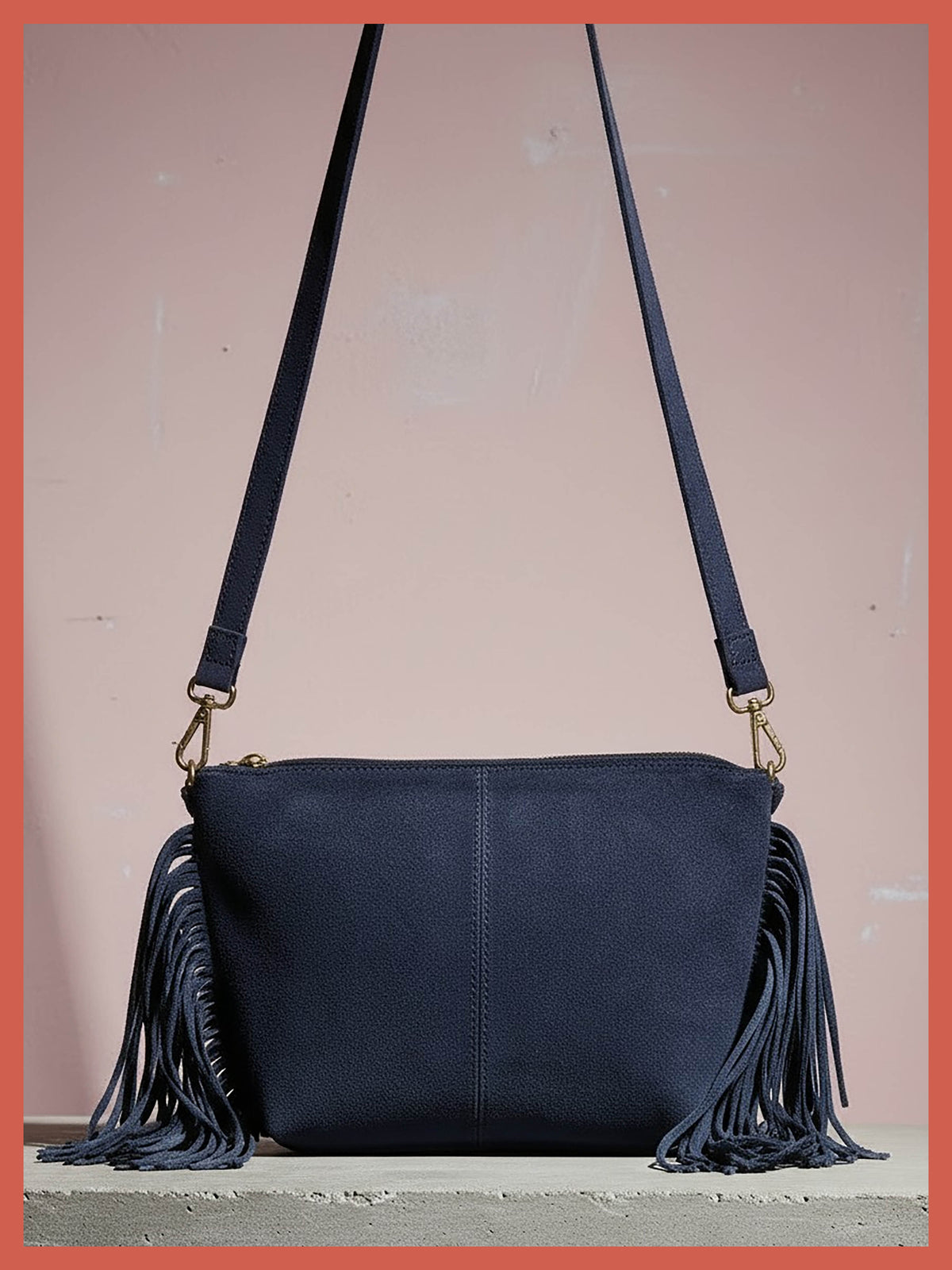 Kingston Tassle Cross Body Bag - Blue
