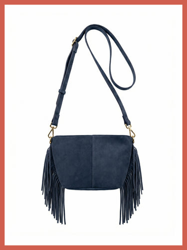 Kingston Tassle Cross Body Bag - Blue