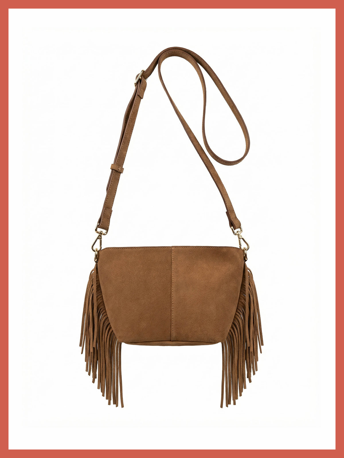 Kingston Tassle Cross Body Bag - Camel