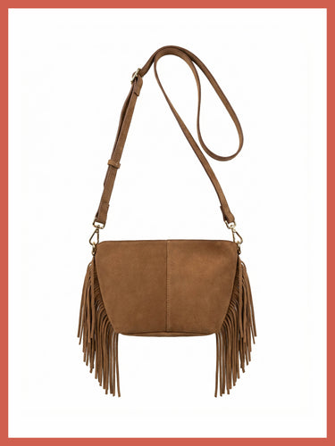 Kingston Tassle Cross Body Bag - Camel